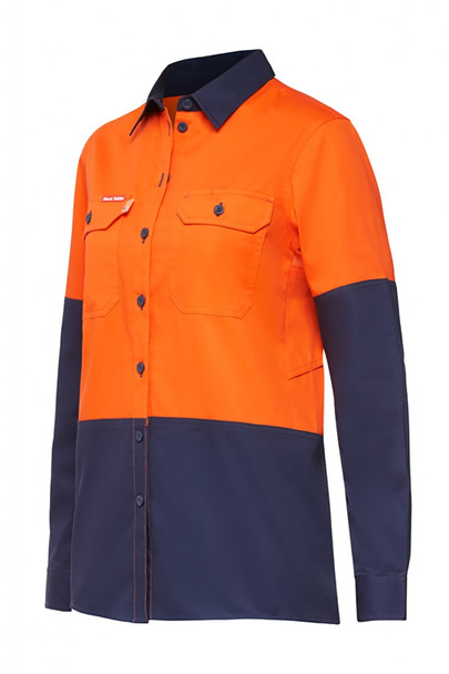 Hard Yakka Womens Koolgear Hi-Visibility Ventilated  Long Sleeve Shirt