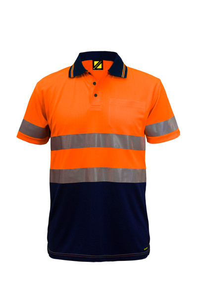 WSP410 Hi Vis Two Tone Ss Polo & Tape