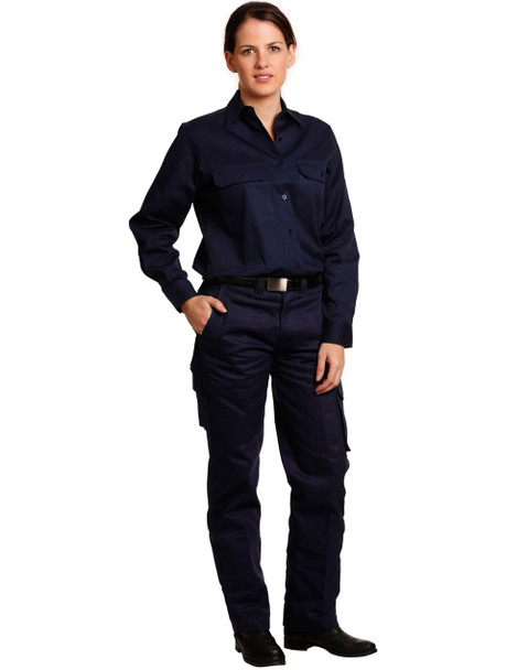 WP15 LADIES' HEAVY COTTON DRILL CARGO PANTS