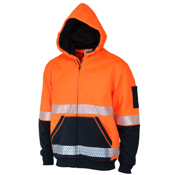 DNC HiVis Segmented Tape Full Zip Hoodie. 3530