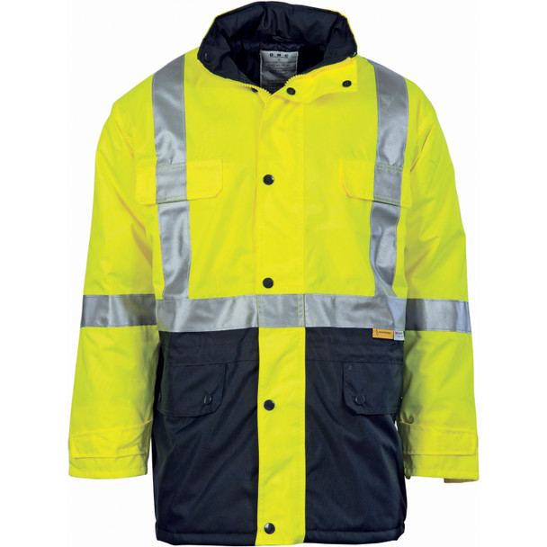 DNC HiVis Two Tone Quilted Jacket with 3M R/Tape 3863