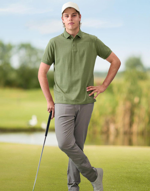 Winning Spirit Mens Ultrafine Cotton Pique Short Sleeve Polo - PS71