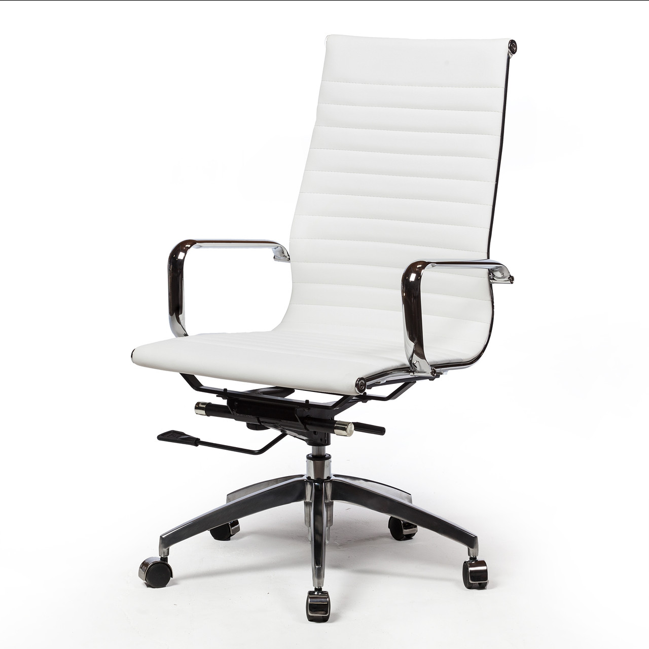 mid century office chair white