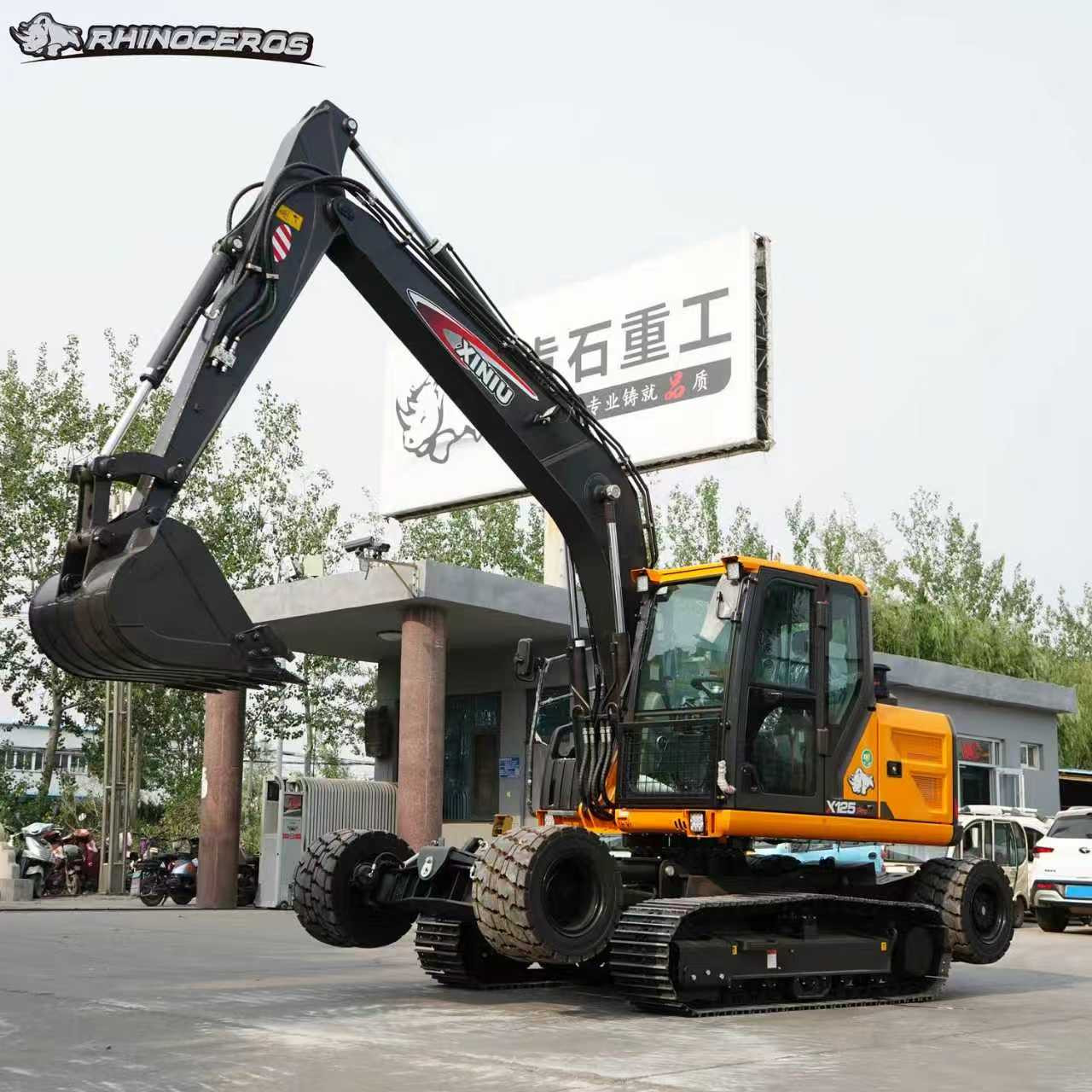 Rhinoceros X125 Pro 12 Ton Wheel and Tracked Excavator