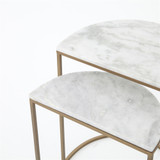 Ane Nesting Tables in Matte Brass