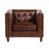Cape Town Club Chair in Antique Brown Leather
