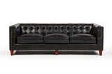Capetown 3 Seater Sofa in Legacy Black Leather
