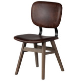 Sloan Side Chair in Vintage Brown Faux Leather