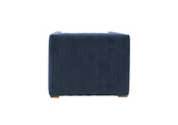 Soft Sapphire Navy Club Chair, Channeled