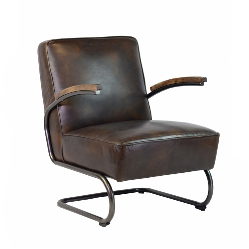 Savanah Club Chair in Vintage Leather