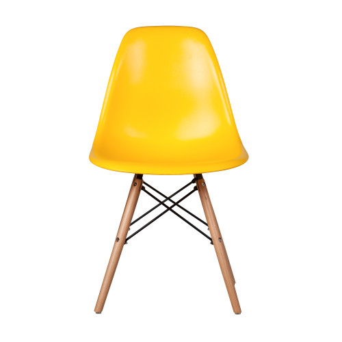 Molded Mid-Century Side Chair, Yellow