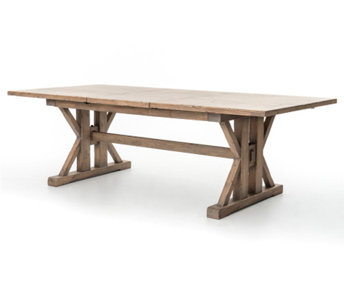 Tuscan 72"/96" Spring Extension Dining Table in Sundried Wheat