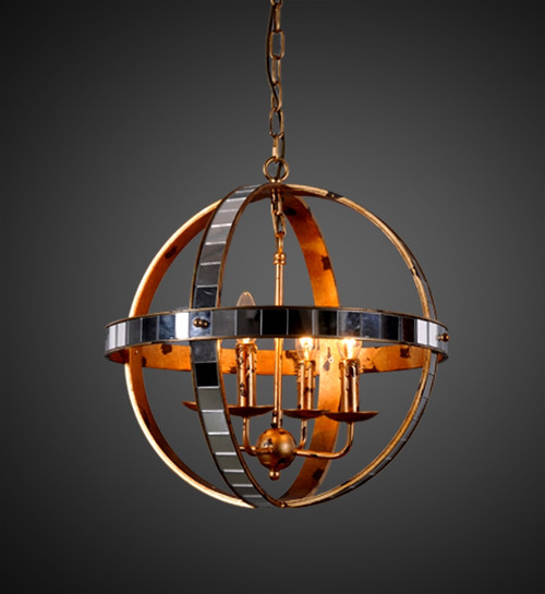 Mirrored Orb Chandelier