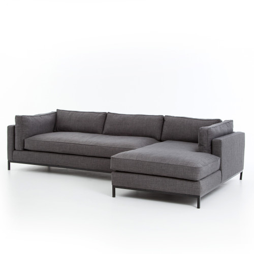 Grammercy 2-Piece Chaise Sectional - Charcoal