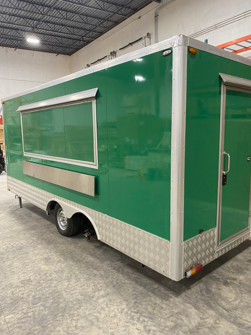 Concession Food/Kitchen Trailer 7x16  - Green Concession Food/Kitchen Trailer 7x16  - Green