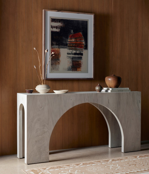 Fausto Console Table-Bleached Guanacaste