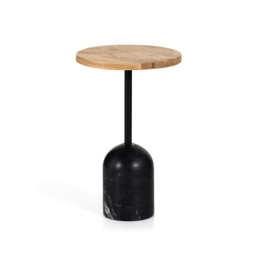 Fay Accent Table-Black Marble