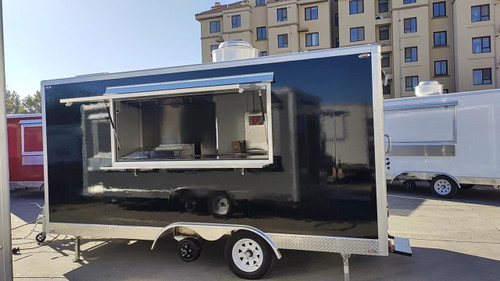 Concession Food/Kitchen Trailer 7x14 (custom available) - Everything Included/Black