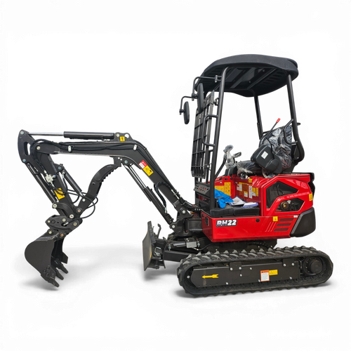 Rhinoceros RH22 Mini Excavator with Swing Boom and Extension Tracks