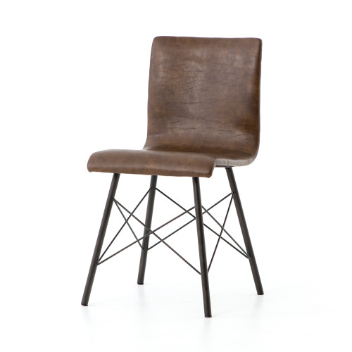 Irondale Diaw Dining Chair in Distressed Brown