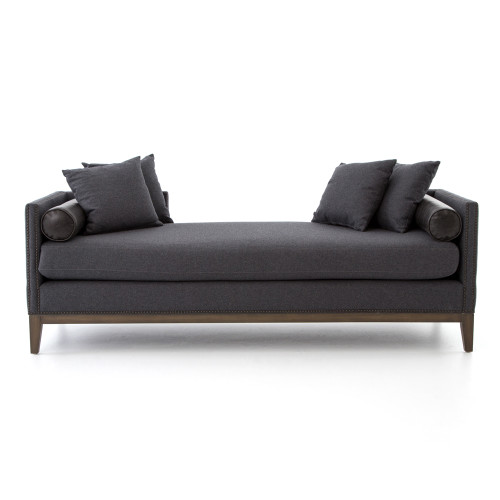 Kensington Mercury Double Chaise, Charcoal Felt