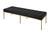 Florence Knoll Style 3 Seater Bench in Black Leather