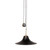 Retro Adjustable Brass Pendant Light - Matte Black