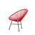 Acapulco Lounge Chair in Red, Black and White Frame