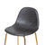 Smart Counter Stool in Distressed Grey Leather - Gold Frame