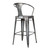 Bastille Bar Stool in Dark Gun Metal