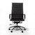 Mid-Century Office Chair in Black Leather