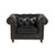 Chesterfield Club Chair in Legacy Black Leather