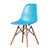 Molded Mid-Century Side Chair, Blue Plastic