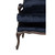 French Quarter Accent Chair in Navy Blue Velvet