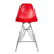 Molded Mid-Century Red Counter Stool