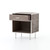 Bentley Shagreen Bedside Table, Stainless Steel