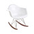 Molded Mid-Century Rocker, White