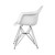 Molded Mid-Century Arm Chair, White ABS Plastic