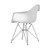 Molded Mid-Century Arm Chair, White ABS Plastic