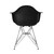 Molded Mid-Century Arm Chair, Black ABS Plastic