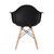 Molded Mid-Century Arm Chair, Black ABS Plastic-1663057149