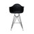 Molded Mid-Century Black Counter Stool-1663057165