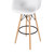 Molded Mid-Century Bar Stool, White ABS Plastic