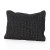 Woven Palm Pillow-Black Palm Leaf-16x24