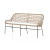 Bandera Outdoor Dining Bench W/ Cshn-Wht