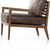 Kensington Laurent Wood Frame Accent Chair in Leather