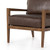 Kensington Laurent Wood Frame Accent Chair in Leather