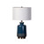 Two Toned Teal Ceramic Table Lamp