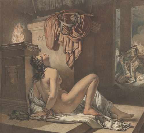 Cassandra Imploring Athena for Revenge Against Ajax (17951838) by Jerome-Martin Langlois Art Print Download
