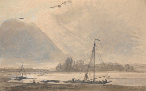 View of the Elbe near Dresden (1824) by Johan Christian Dahl Art Print Download